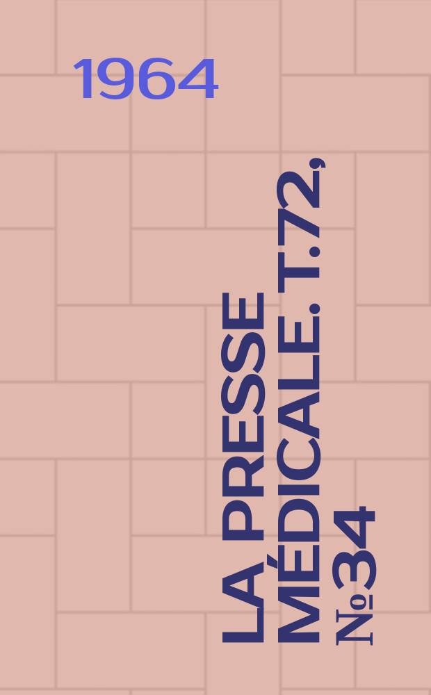 La Presse médicale. T.72, №34