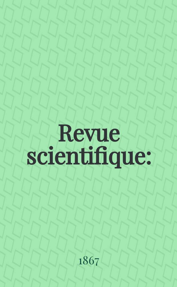 Revue scientifique : (Revue rose). Année4 1866/1867, №52
