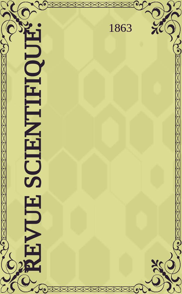 Revue scientifique : (Revue rose). Année1 1863/1864, №13