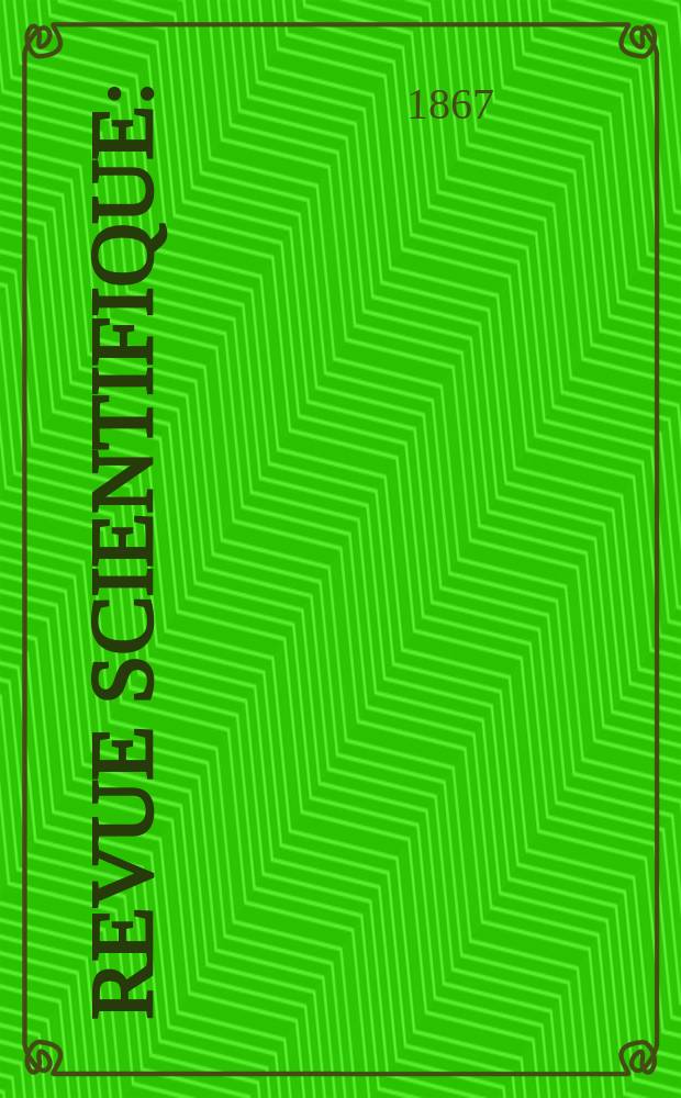 Revue scientifique : (Revue rose). Année4 1866/1867, №7