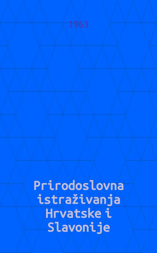 Prirodoslovna istraživanja Hrvatske i Slavonije : Potaknuta Matematičko-prirodoslovnim razredom Jugoslavenske akademije znanosti i umjetnosti. Kn. 32