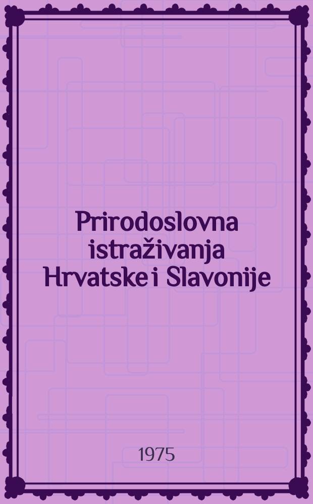 Prirodoslovna istraživanja Hrvatske i Slavonije : Potaknuta Matematičko-prirodoslovnim razredom Jugoslavenske akademije znanosti i umjetnosti. Kn. 40[4]