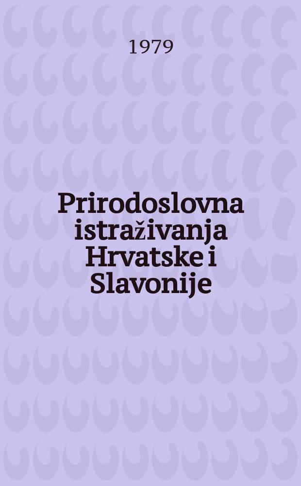 Prirodoslovna istraživanja Hrvatske i Slavonije : Potaknuta Matematičko-prirodoslovnim razredom Jugoslavenske akademije znanosti i umjetnosti. Kn. 43 : Spomenica u počast akad. Zdravku Lorkoviću...
