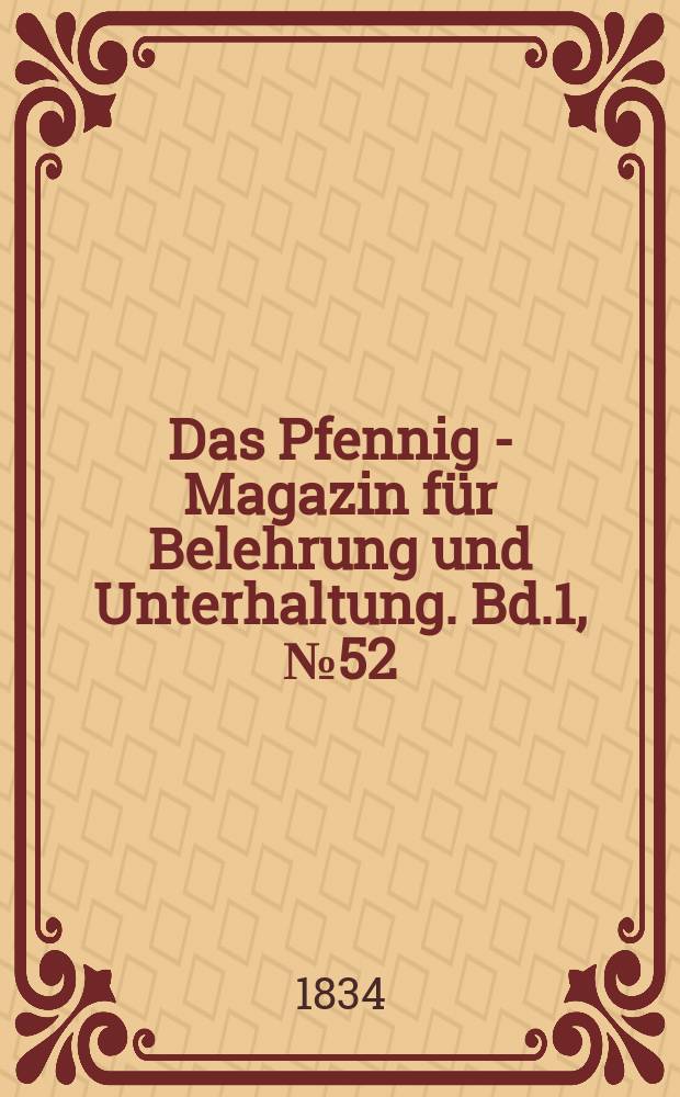 Das Pfennig - Magazin für Belehrung und Unterhaltung. Bd.1, №52(April)