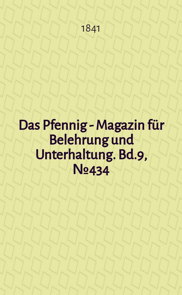 Das Pfennig - Magazin für Belehrung und Unterhaltung. Bd.9, №434