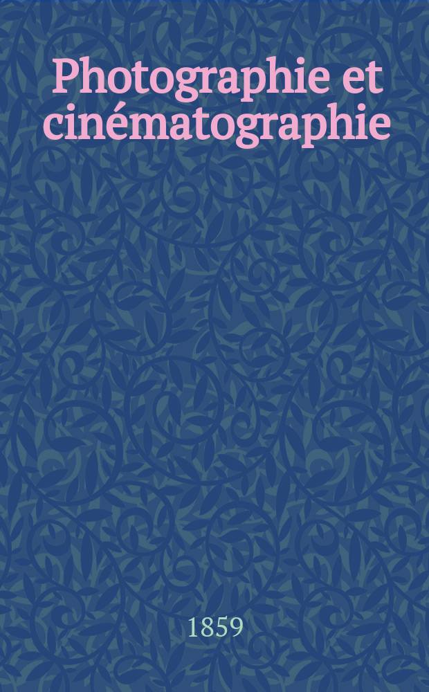 Photographie et cinématographie : Bulletin de la Société française de photographie et de cinématographie. T.5, Janvier