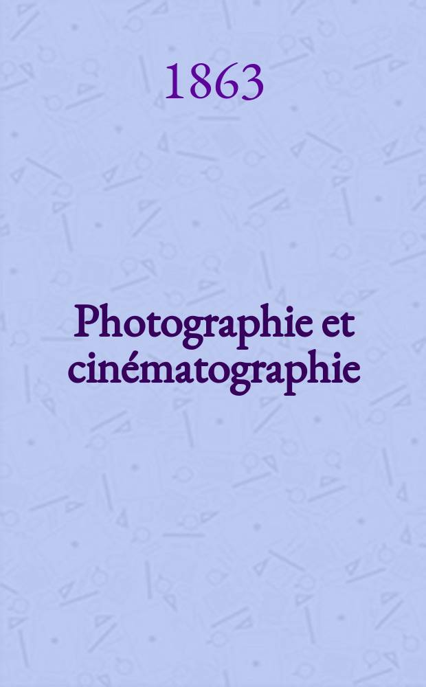 Photographie et cinématographie : Bulletin de la Société française de photographie et de cinématographie. T.9, Mars