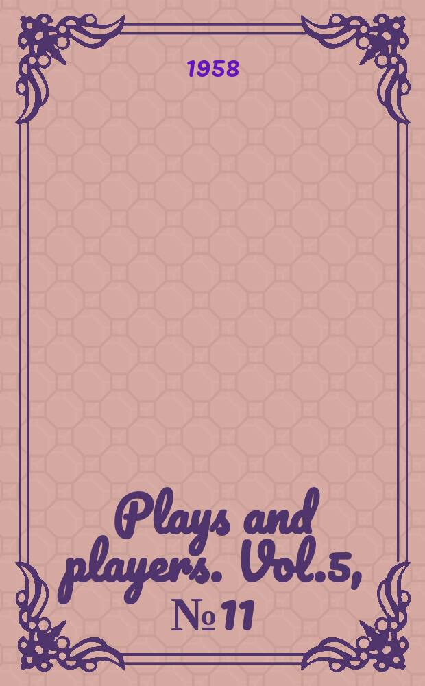 Plays and players. Vol.5, №11