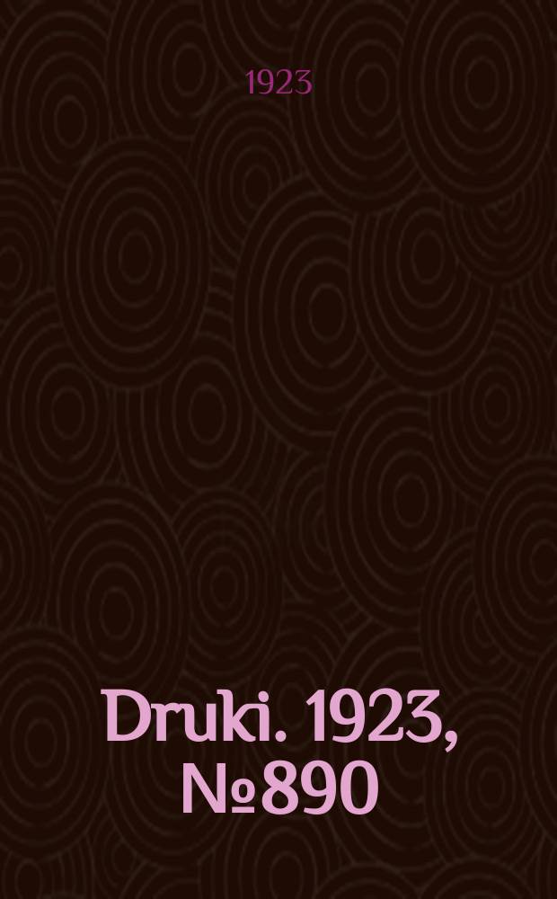 Druki. 1923, №890