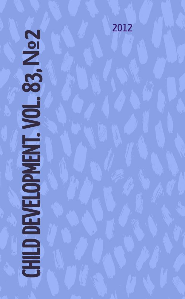 Child development. Vol. 83, № 2