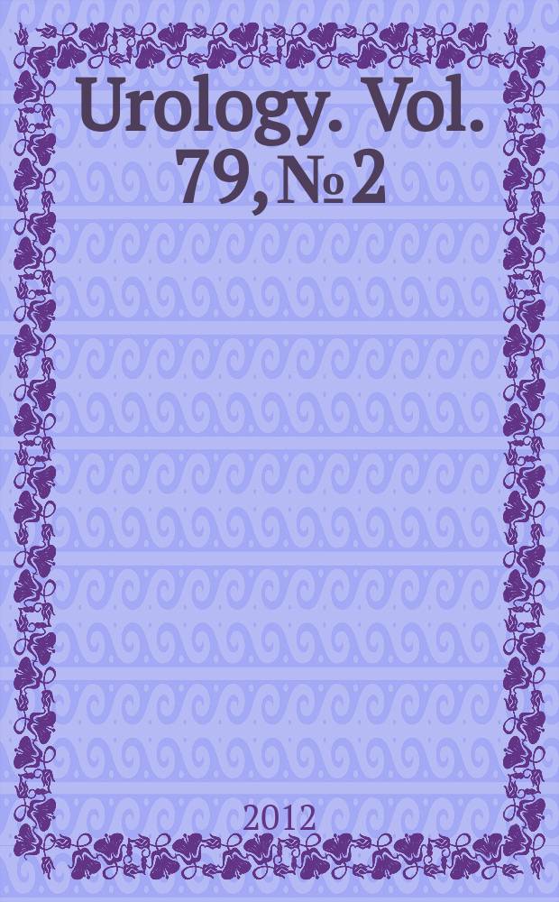 Urology. Vol. 79, № 2