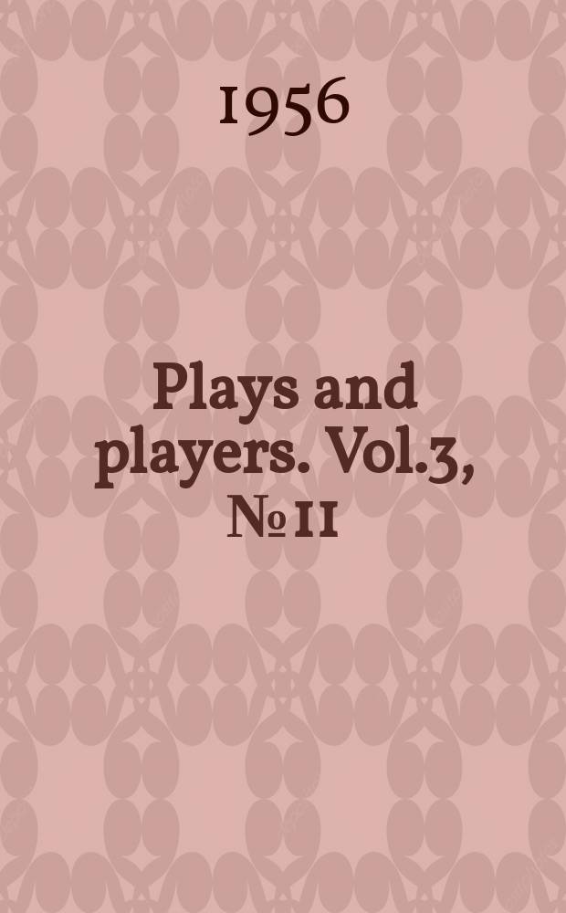 Plays and players. Vol.3, №11