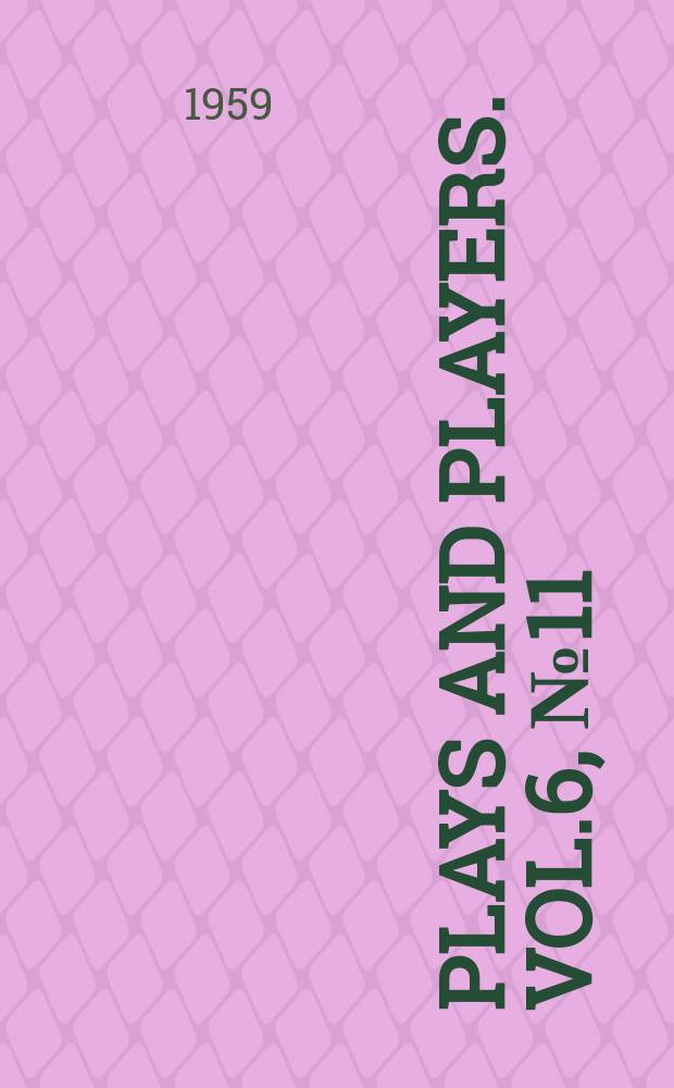 Plays and players. Vol.6, №11