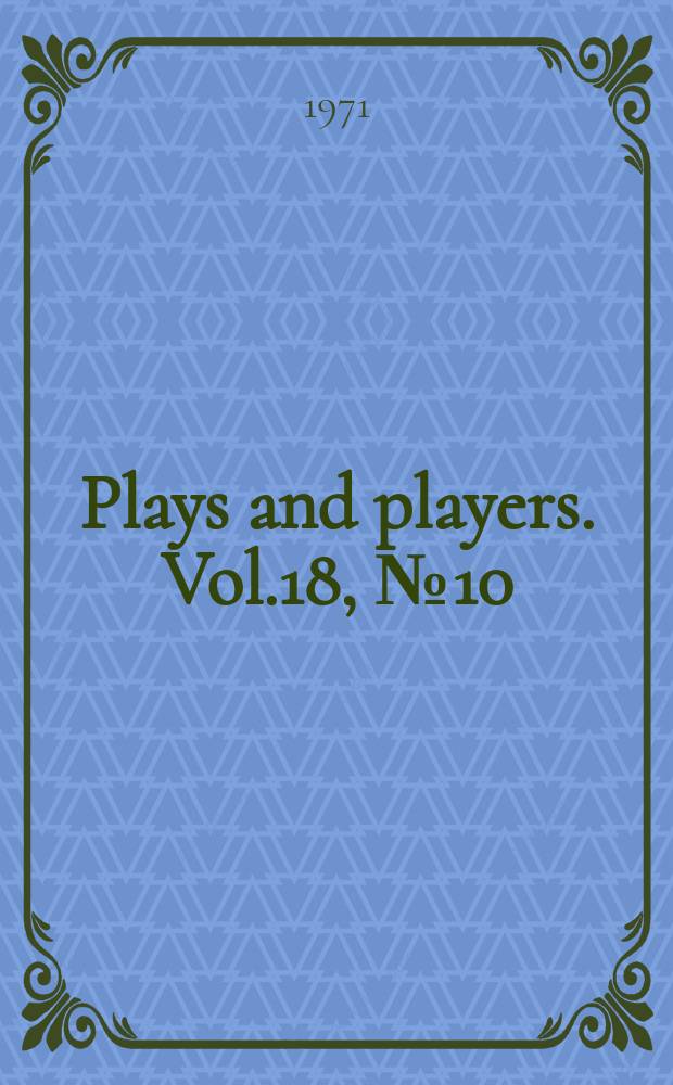 Plays and players. Vol.18, №10