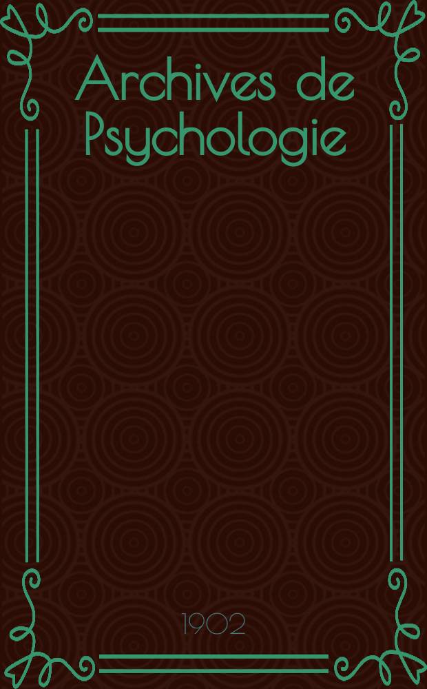 Archives de Psychologie