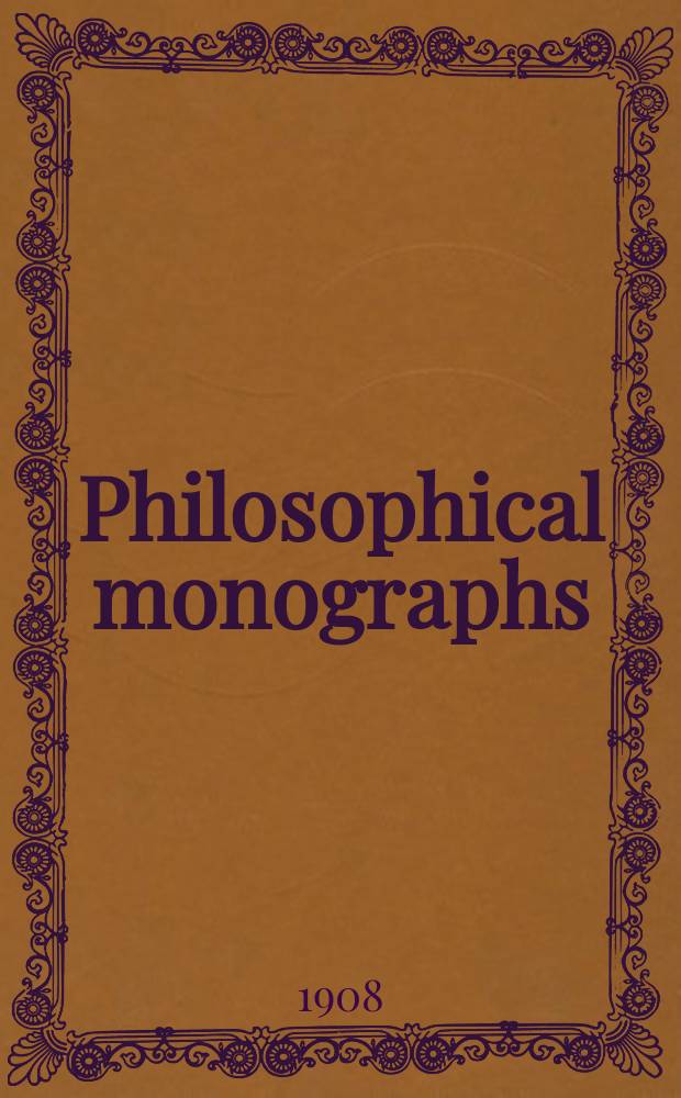 Philosophical monographs
