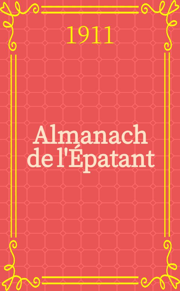 Almanach de l'&Eacute;patant