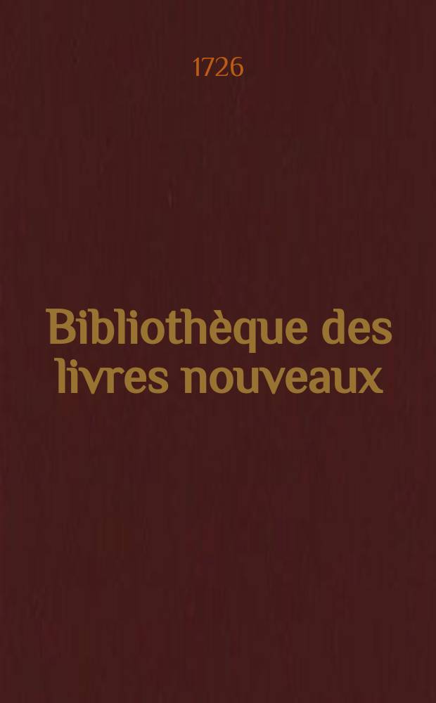 Bibliothèque des livres nouveaux