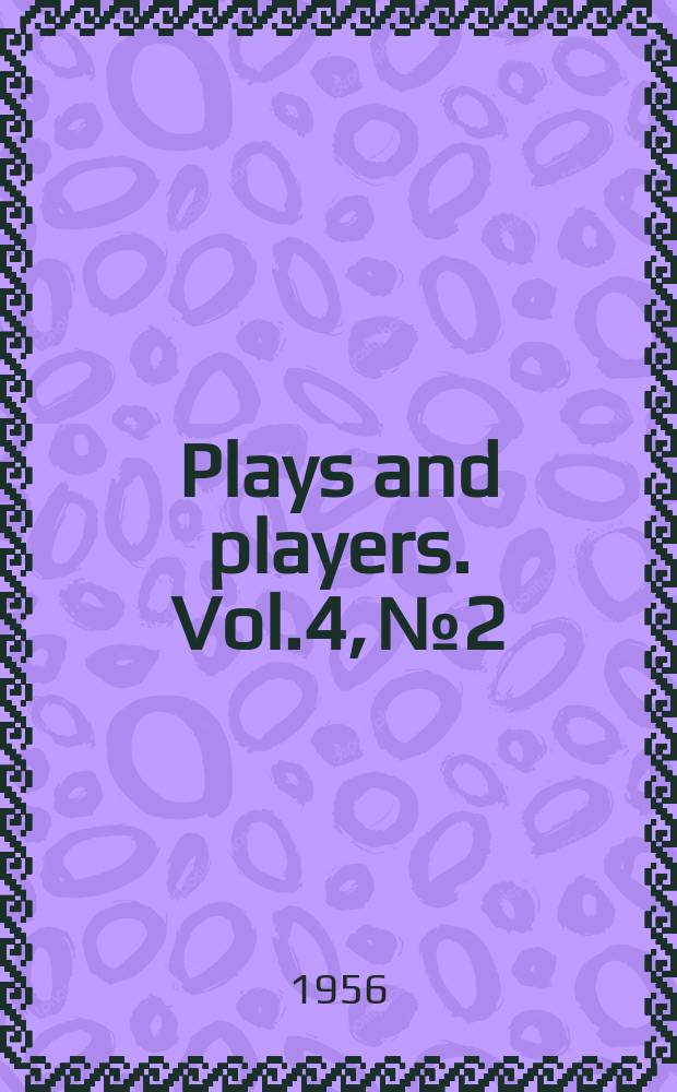 Plays and players. Vol.4, №2