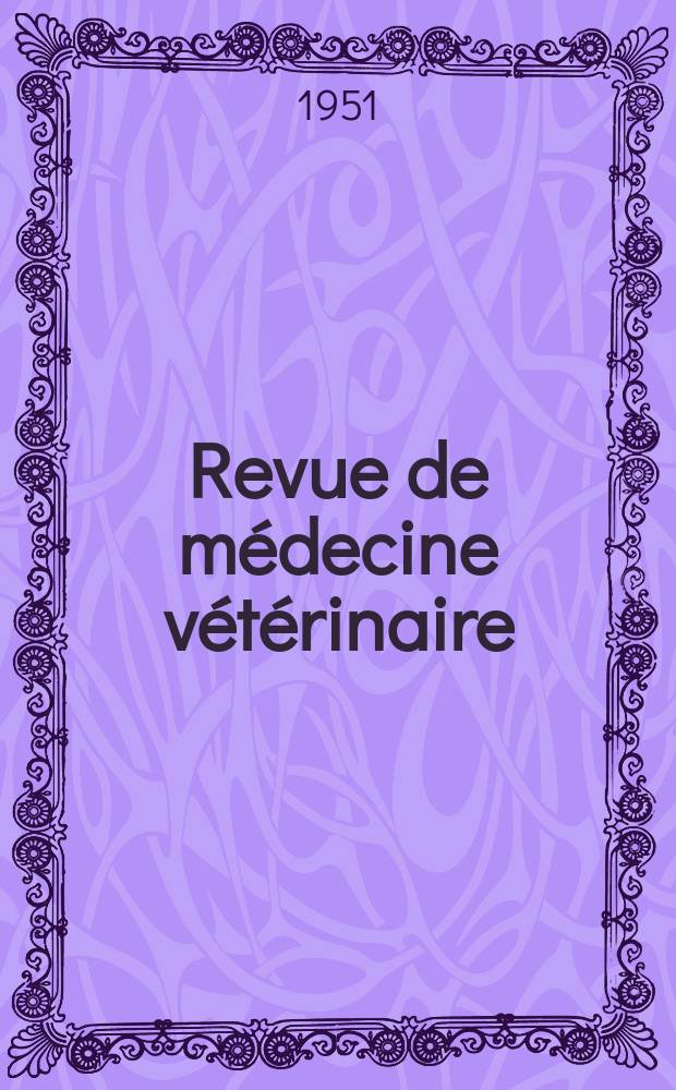 Revue de médecine vétérinaire : Organ mensuel des Écoles nationales vétérinaires de lyon et de Toulouse. T.14, Avril
