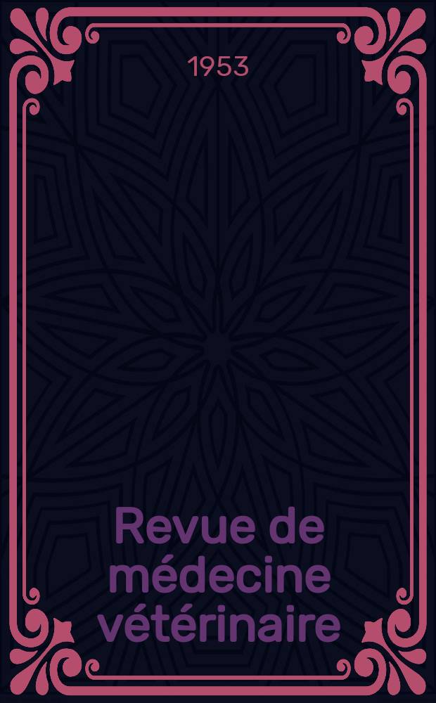 Revue de médecine vétérinaire : Organ mensuel des Écoles nationales vétérinaires de lyon et de Toulouse. Vol.16, №Mars