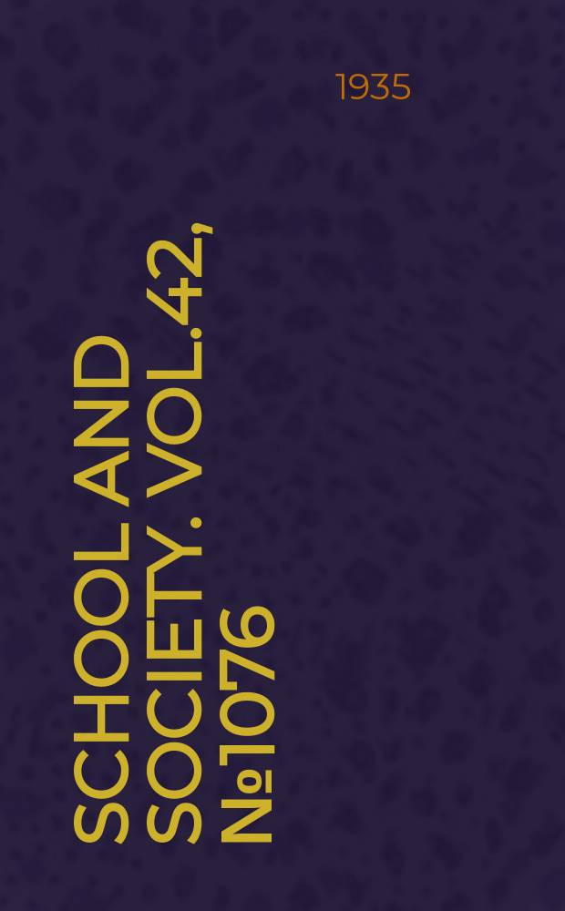School and society. Vol.42, №1076