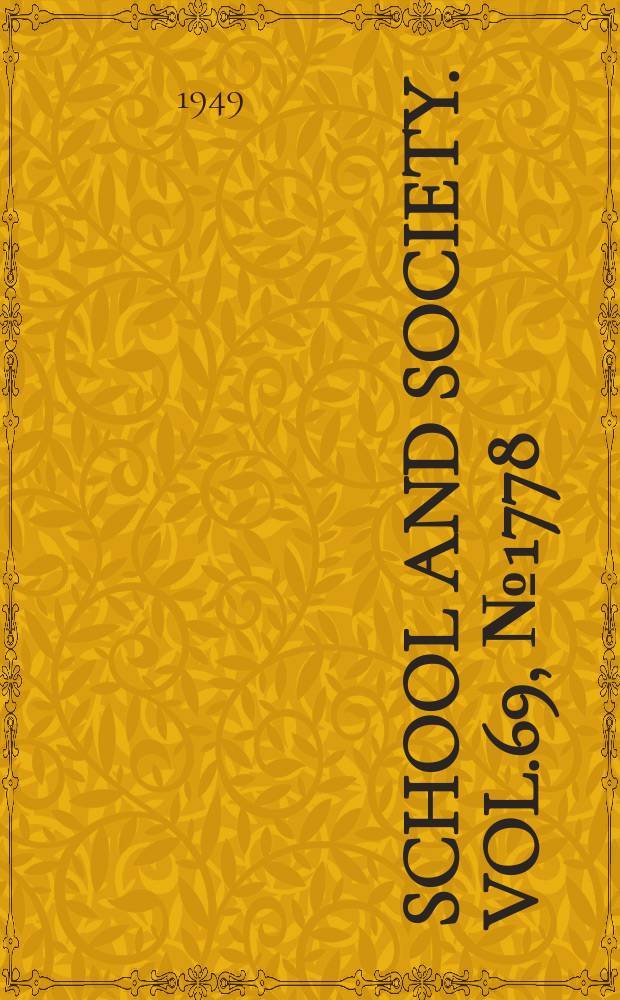 School and society. Vol.69, №1778
