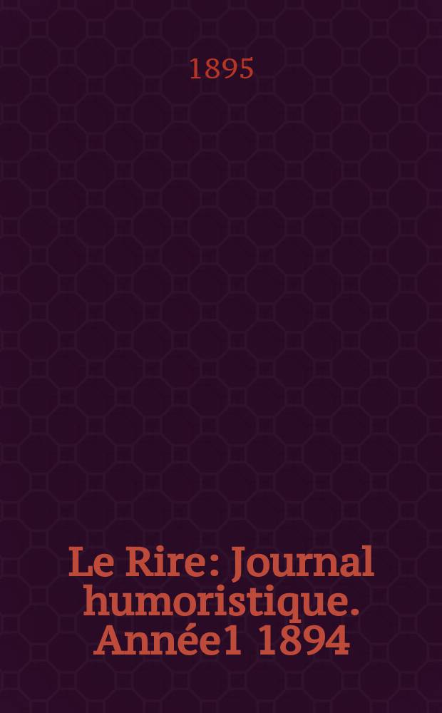 Le Rire : Journal humoristique. [Année1] 1894/1895, №35