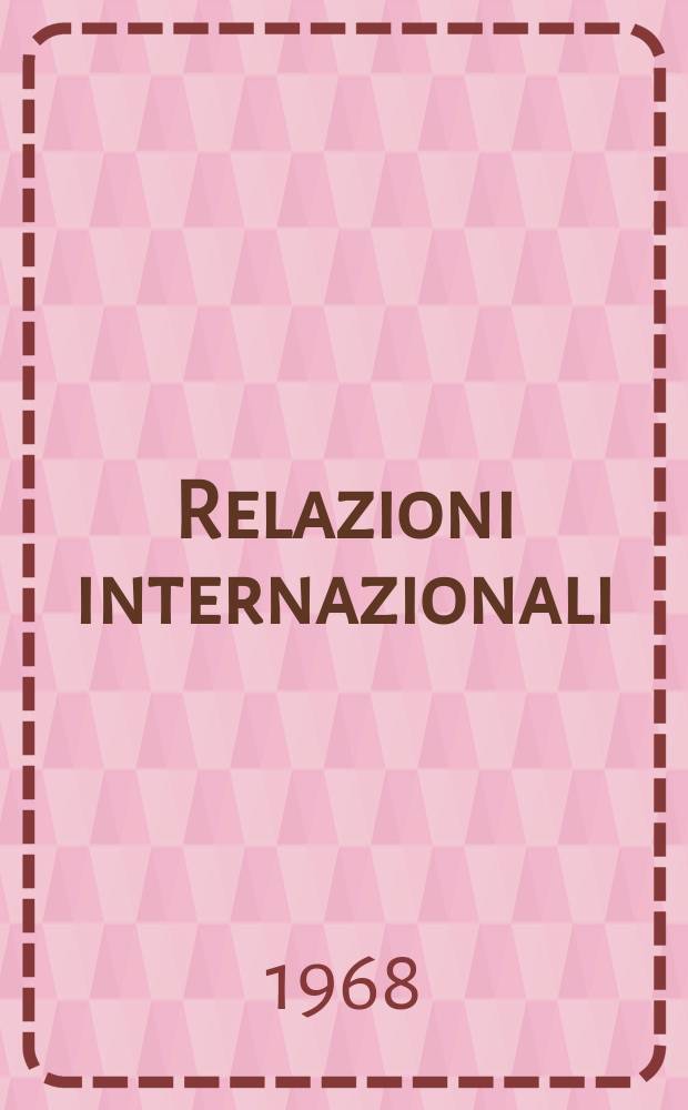 Relazioni internazionali : Settimanale di politica estera. Anno32 1968, Указатель