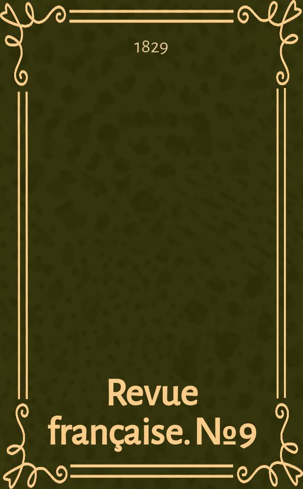 Revue française. №9