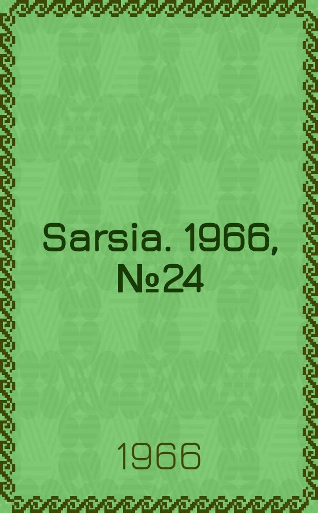 Sarsia. 1966, №24