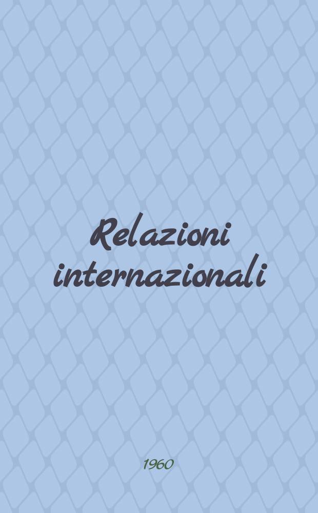 Relazioni internazionali : Settimanale di politica estera. Anno24 1960, №8