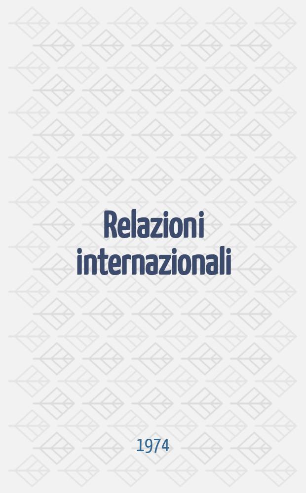 Relazioni internazionali : Settimanale di politica estera. Anno38 1974, №5