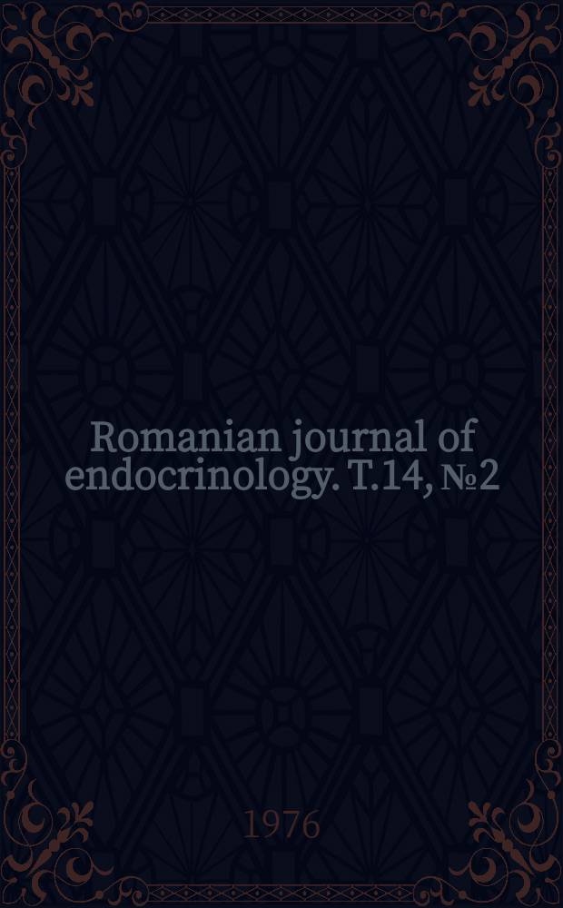 Romanian journal of endocrinology. T.14, №2