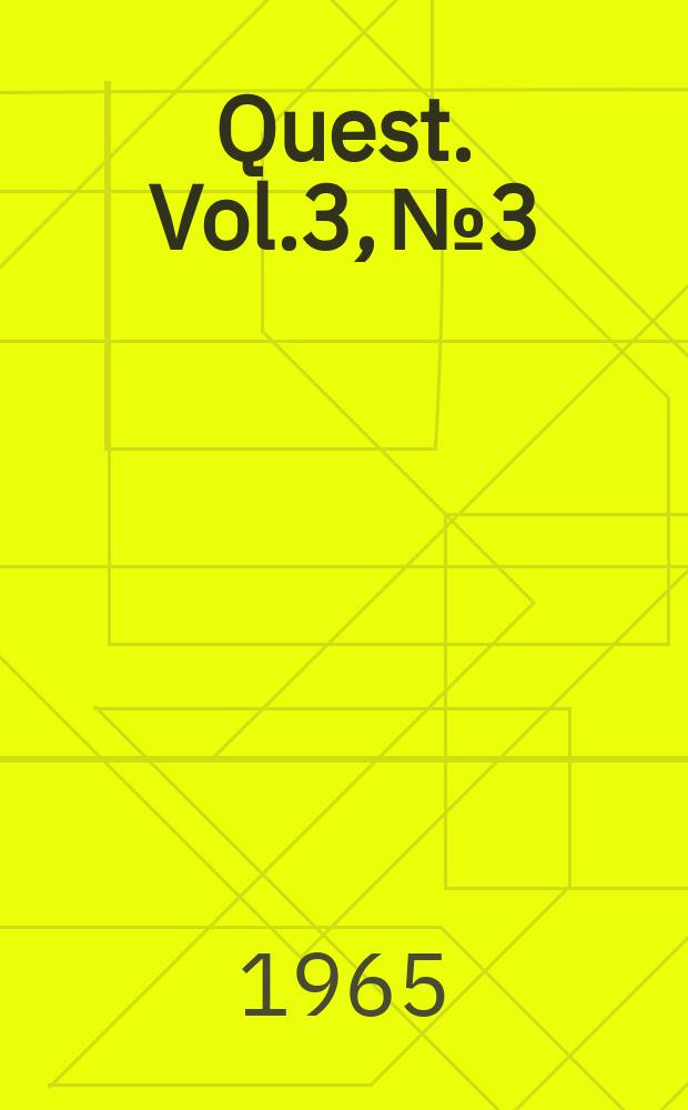 Quest. Vol.3, №3