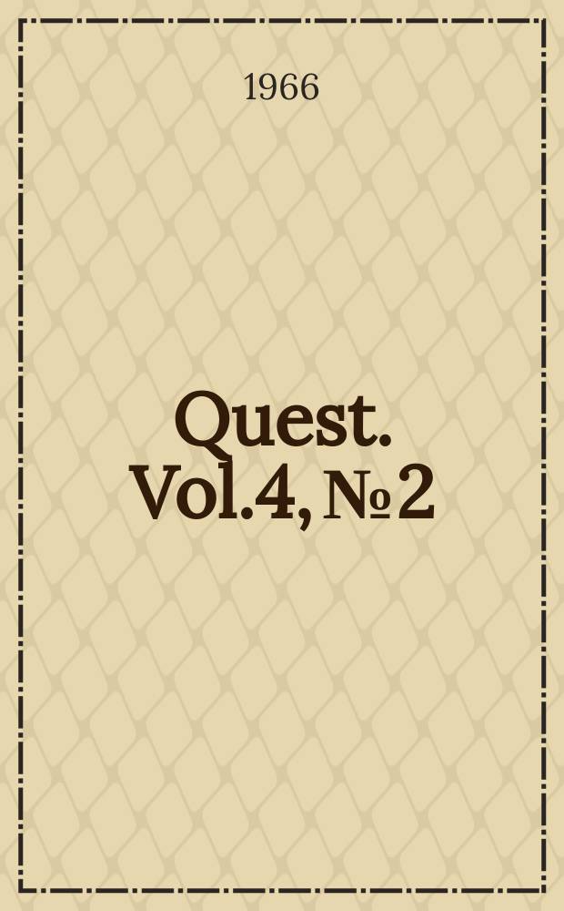 Quest. Vol.4, №2