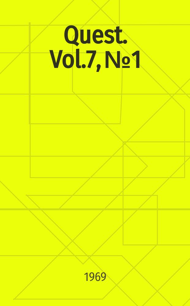 Quest. Vol.7, №1