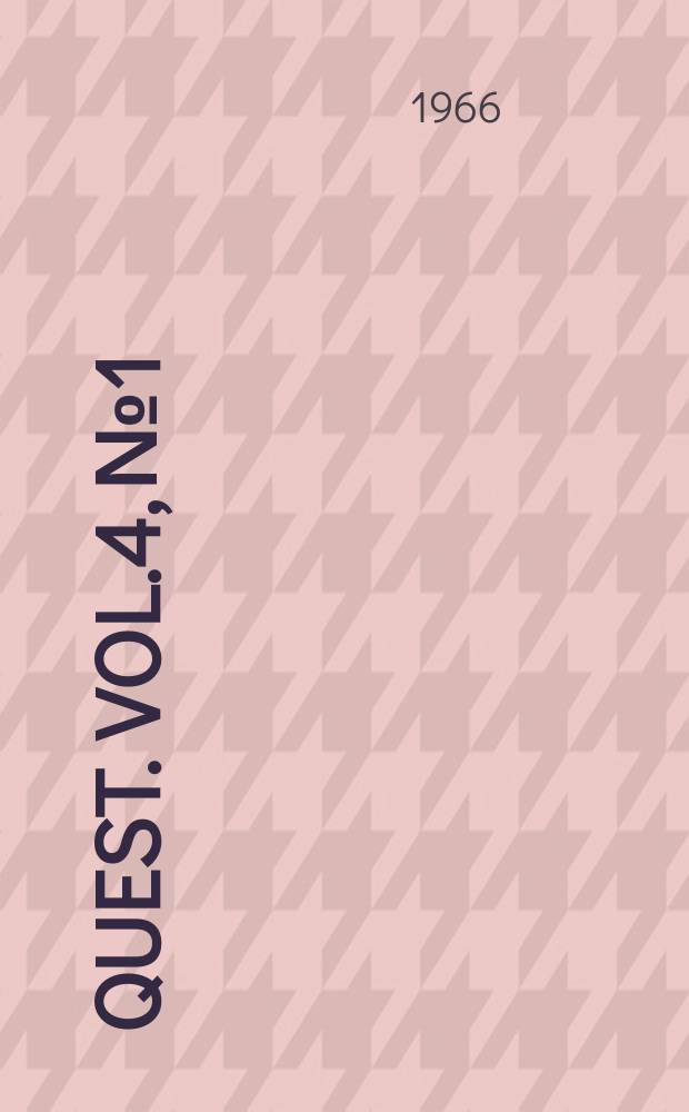 Quest. Vol.4, №1