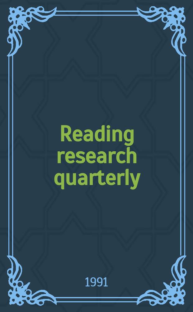 Reading research quarterly : Publ. by the International reading assoc. Vol.26, №2
