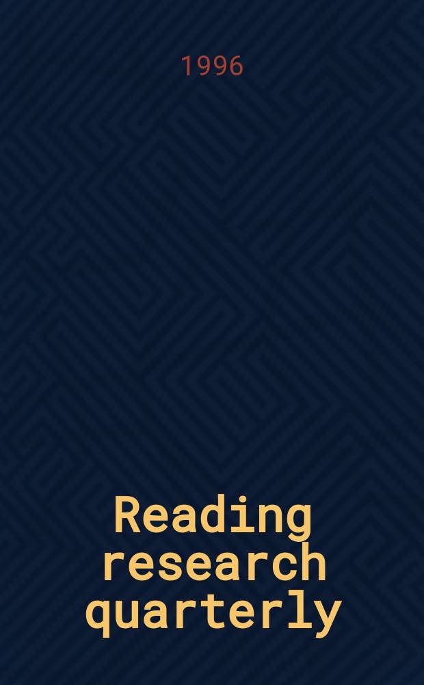 Reading research quarterly : Publ. by the International reading assoc. Vol.31, №2