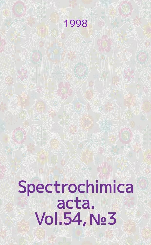 Spectrochimica acta. Vol.54, №3