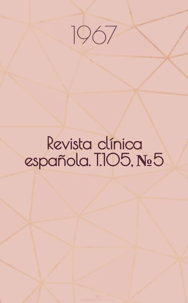 Revista clínica española. T.105, №5