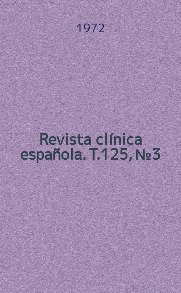 Revista clínica española. T.125, №3