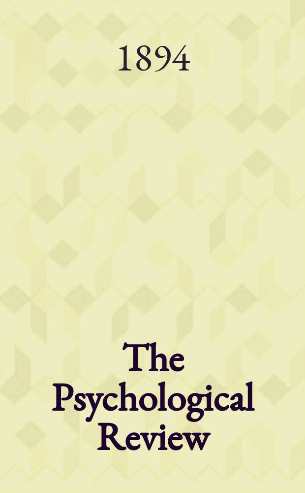 The Psychological Review