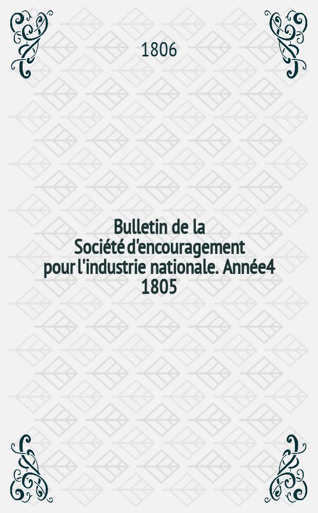 Bulletin de la Société d'encouragement pour l'industrie nationale. Année4 1805/1806, №19