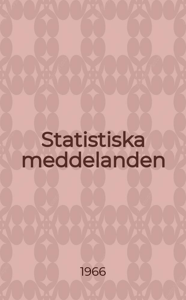 Statistiska meddelanden : Utg.: Statistiska centralbyrån. 1966, №17