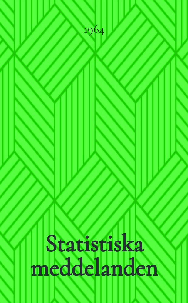 Statistiska meddelanden : Utg.: Statistiska centralbyrån. 1964, №19
