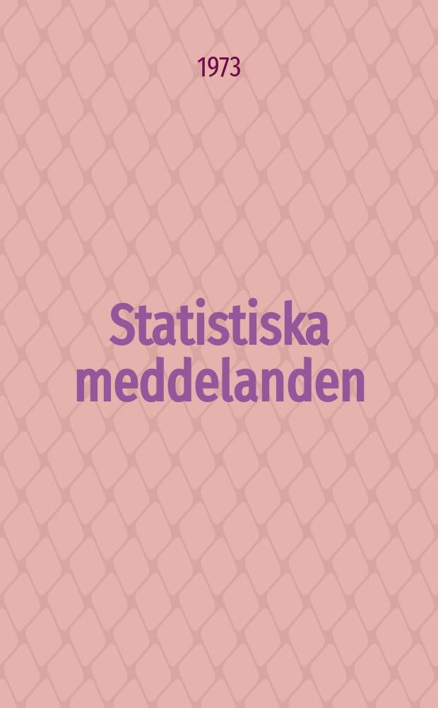 Statistiska meddelanden : Utg.: Statistiska centralbyrån. 1973, №17