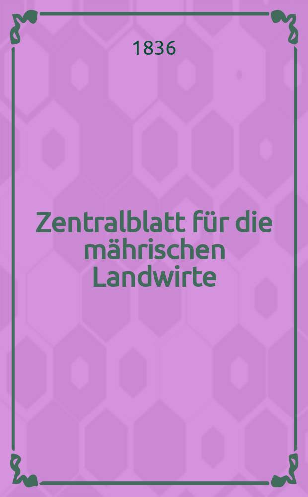Zentralblatt für die mährischen Landwirte : Organ der k.k. Mährischen Landwirtschaftsgesellschaft. Bd.31 H.3, №39