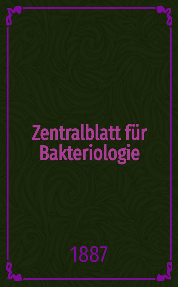 Zentralblatt für Bakteriologie : Med. microbiology, virology, parasitology, infectious diseases. Bd.2, №24